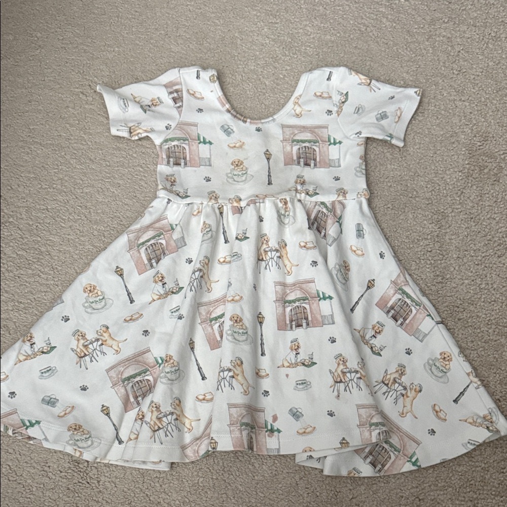 Powdered Sugar and Puppies Organic Cotton Dress